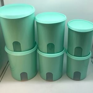 Tupperware One Touch Reminder Canister Set of 6